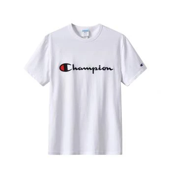 推荐【享贝家】（国内现货-QD）Champion 冠军 经典蓝标印花短袖T恤 美版 男女同款 白色 GT23HY06794045商品