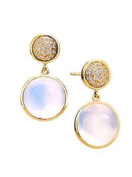 商品Candy 18K Gold, Moonstone & Diamond Drop Earrings图片