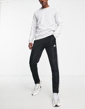 Adidas | adidas Training Train Essentials 3 stripe joggers in black商品图片,