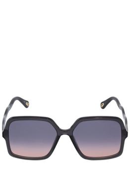 chloe眼镜正品, Chloé | Zelie Squared Acetate Sunglasses商品图片 额外8折, 额外八折