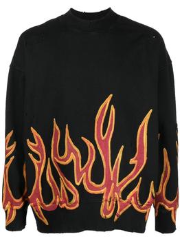 推荐PALM ANGELS MEN GD GRAFFITI FLAMES CREWNECK商品