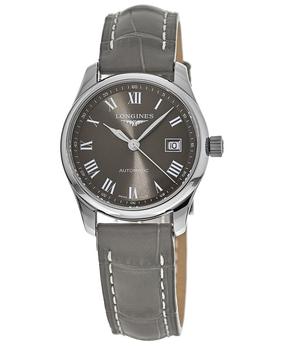 longines master, Longines | Longines Master Collection Automatic 29mm Grey Dial Grey Leather Women's Watch L2.257.4.71.3商品图片 7.1折