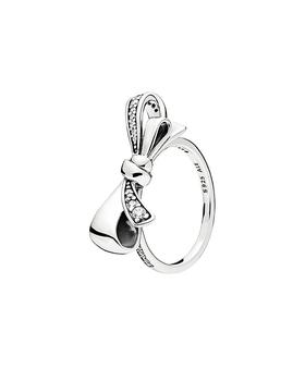 商品Pandora Silver CZ Sparkling Bow Ring图片