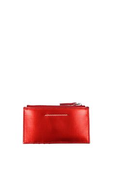 MAISON MARGIELA | Coin Purses mm6 Leather Red商品图片,3.8折×额外9折, 额外九折