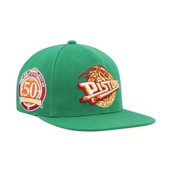 了解迈克达威, Mitchell & Ness | Men's Green Detroit Pistons 50th Anniversary Like Mike Snapback Hat商品图片 