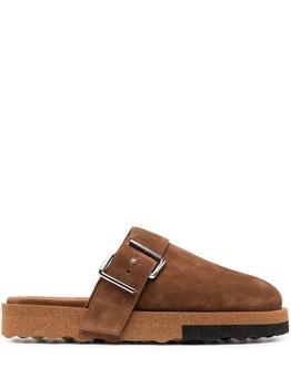 推荐Off White Men's  Brown Leather Sandals商品