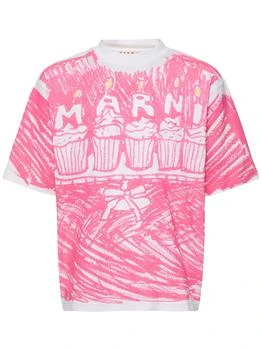 Marni | Pink Cake Jersey T-shirt,商家LUISAVIAROMA,价格¥1956