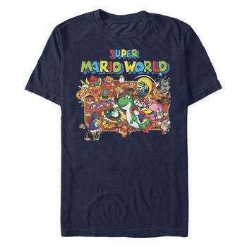 Nintendo | Nintendo Men's Super Mario World Map Short Sleeve T-Shirt商品图片,独家减免邮费