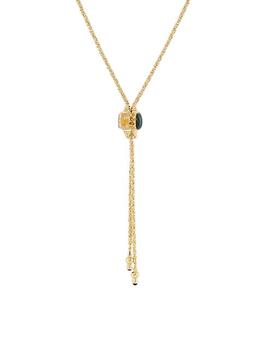 商品GAS Bijoux | Serti Talisman 24K Gold-Plate & Multi-Stone Lariat Necklace,商家Saks Fifth Avenue,价格¥2116图片