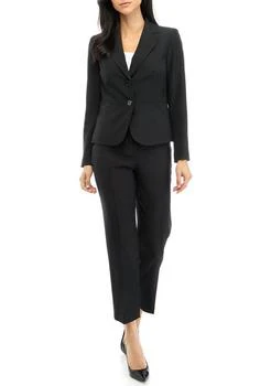 Le Suit | Suit Womens Two Button Inset Waist With Elastic Back Pant Set,商家Belk,价格¥1701