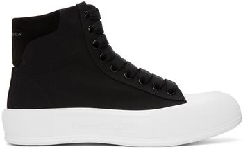 Alexander McQueen | 黑色 & 白色 Deck Plimsoll 高帮运动鞋商品图片,