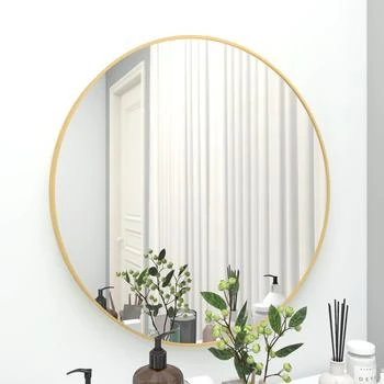 Simplie Fun | 28" Wall Circle Mirror Large Round Gold Farmhouse Circular Mirror,商家Premium Outlets,价格¥852