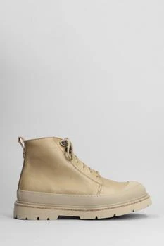 Birkenstock | Prescott Combat Boots In Taupe Leather 