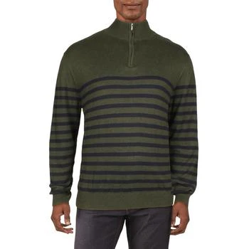 推荐Nautica Mens Striped 1/4 Zip Pullover Sweater商品