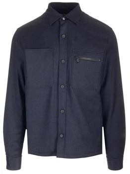 推荐Z Zegna Buttoned Long-Sleeved Shirt Jacket商品