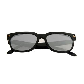 product Tom Ford Shiny Black & Smoke Mirror Geometric Sunglasses FT0714-5501C image