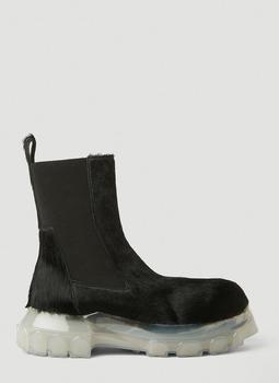 Rick Owens | Hairy Chelsea Boots in Black商品图片,