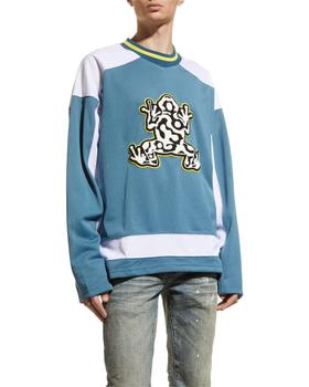 推荐Men's Colorblock Applique Sweater商品