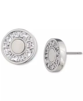 Givenchy | Silver-Tone Logo Embossed Coin Stud Earrings,商家Macy's,价格¥222