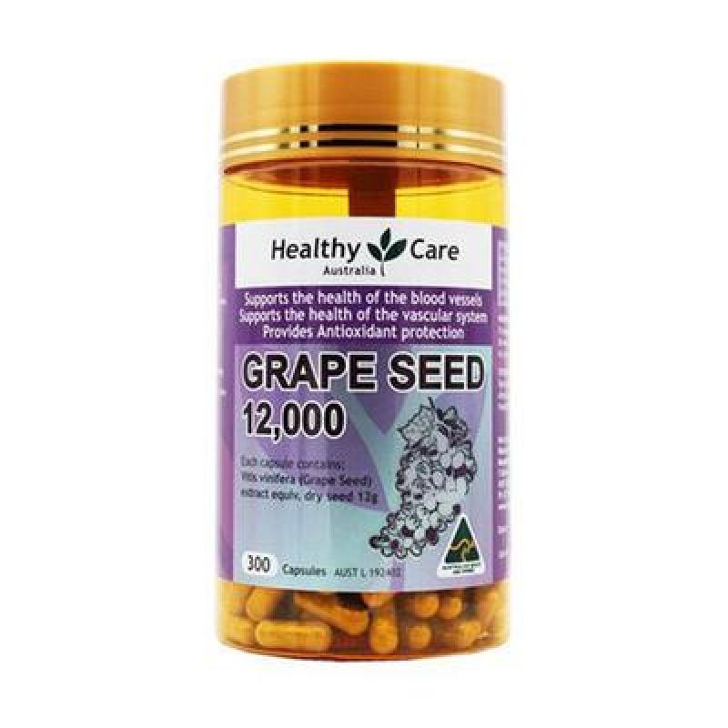 Healthy Care | 澳洲进口 Healthy Care葡萄籽精华胶囊12000mg 300粒*3商品图片,额外8折, 包邮包税, 额外八折