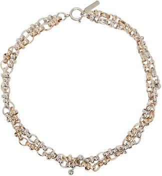 商品Justine Clenquet | Gold & Silver Julia Necklace,商家SSENSE,价格¥443图片