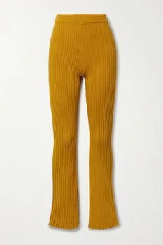 ADAM LIPPES | 罗纹棉质混纺喇叭裤,商家NET-A-PORTER,价格¥1765