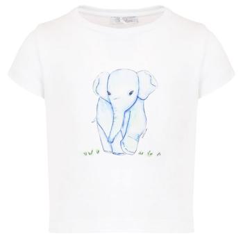 商品Baby White & Blue Elephant T Shirt图片