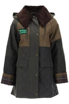 推荐Barbour x ganni burghley midi waxed jacket商品