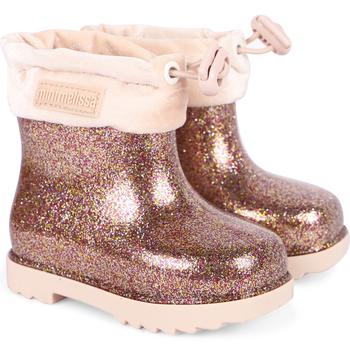 商品Pink glittery baby rain boots with cuff and toggle,商家BAMBINIFASHION,价格¥882图片