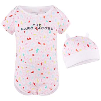 Marc Jacobs | Colorful leopard print logo bodysuit and baby cap set in pink商品图片,5折×额外7.5折, 额外七五折