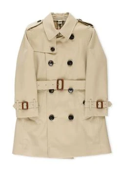 Burberry | Burberry Kids Belted Gabardine Trench Coat,商家Cettire,价格¥3441