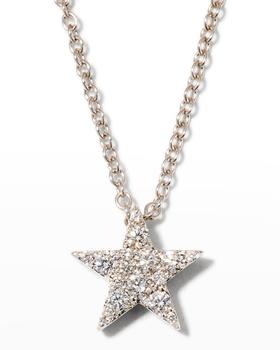 商品White Gold Luna Pave Star Pendant Necklace, 18"L,商家Neiman Marcus,价格¥10913图片