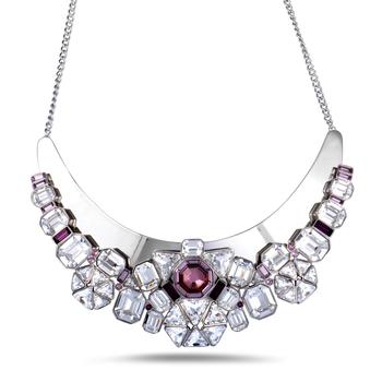 商品Swarovski Diana Clear and Pink Crystal Necklace图片