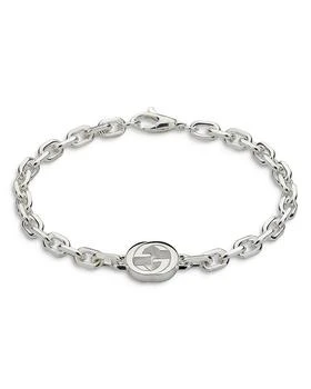 Gucci | Sterling Silver Interlocking G Pendant Link Bracelet,商家Bloomingdale's,价格¥2545