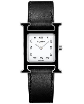 推荐Hermes H Hour 21mm Black Lacquered Case Unisex Watch 044929WW00商品