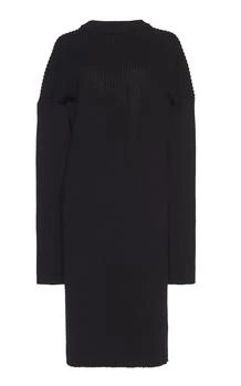 推荐Bottega Veneta - Open-Back Knitted Wool-Blend Midi Dress - Black - M - Moda Operandi商品