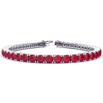 SSELECTS | 15 Carat Ruby Tennis Bracelet In 14 Karat White Gold, 8 1/2 Inches,商家Premium Outlets,价格¥37561