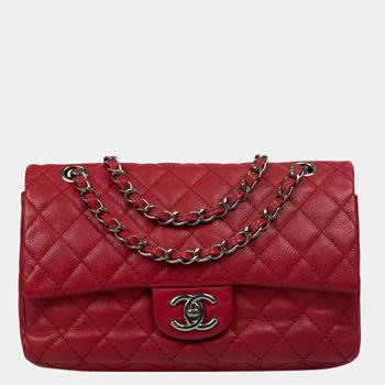 香奈儿122单肩包, [二手商品] Chanel | CHANEL Classique Caviar Shoulder bag in Red Leather商品图片 