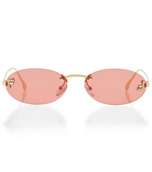 Fendi | Embellished round-frame sunglasses商品图片,