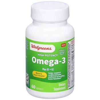 Walgreens | Omega-3 Plus D3 + K2 Softgels,商家Walgreens,价格¥220