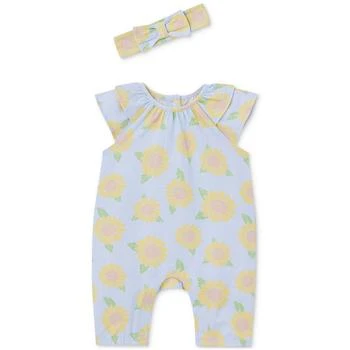 Little Me | Baby Girls Sunflower Jumpsuit and Headband, 2 Piece Set,商家Macy's,价格¥176