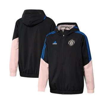 Adidas | Men's Black Manchester United Training All-Weather Raglan Full-Zip Hoodie Jacket 7.3折