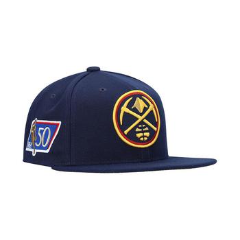 Mitchell and Ness | Men's Navy Denver Nuggets 50th Anniversary Snapback Hat商品图片,