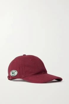 推荐X Lacoste “serif” 贴花纯棉珠地布棒球帽商品