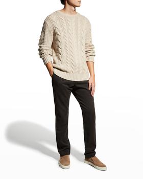 vince cashmere, Vince | Men's Wool-Cashmere Cable Sweater商品图片 2.4折