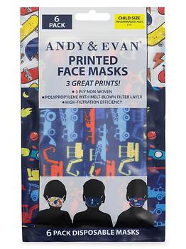 Andy & Evan | 6-Pack Base Layer Fashion Masks商品图片,4.5折