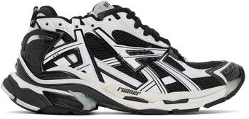 巴黎世家男鞋低帮鞋, Balenciaga | Black & White Runner Sneakers商品图片 