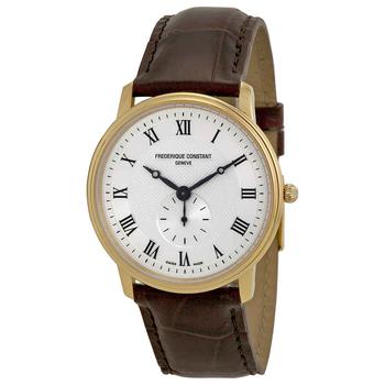 Frederique Constant | Slim Line Silver Dial Gold-Plated Unisex Watch 235M4S5商品图片,2.6折