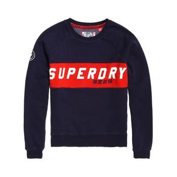 Superdry | SUPERDRY 海军蓝女士卫衣/帽衫 G20141SQ-JEF 包邮包税