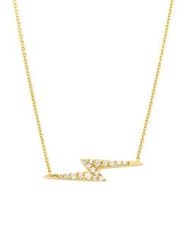 商品​14K Yellow Gold & 0.13 TCW Diamond Bolt Necklace图片